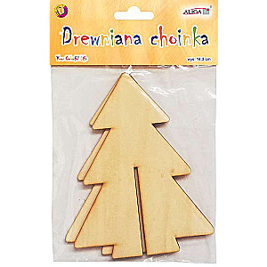Ziemassvētku dekors - koka eglīte 14,3 cm