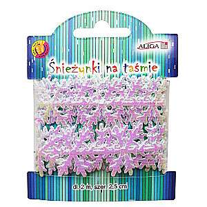 Ziemassvētku dekoratīva lente Sniegpārslņas 2m x 2.5m