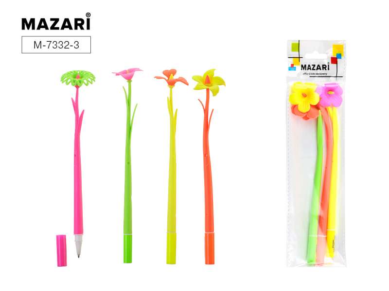 Zestaw długopisów FIORI 3 szt, NIEBIESKI