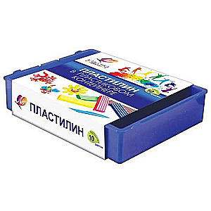 Plasticine Classic 10 colors in plastic container