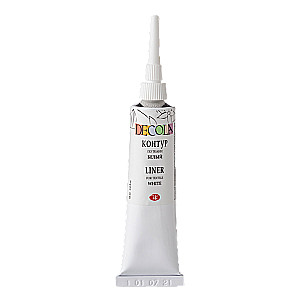 Akrila krāsa kontūrs audumam 18 ml Balts