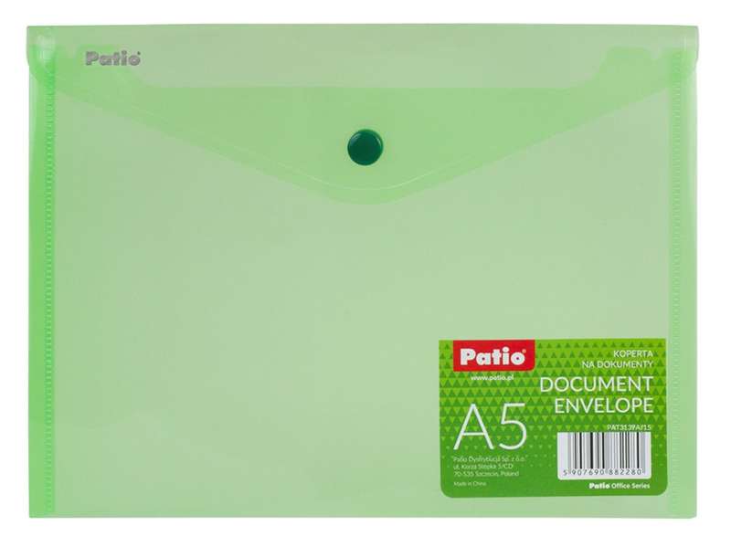 A5 Folder with Button PATIO Green