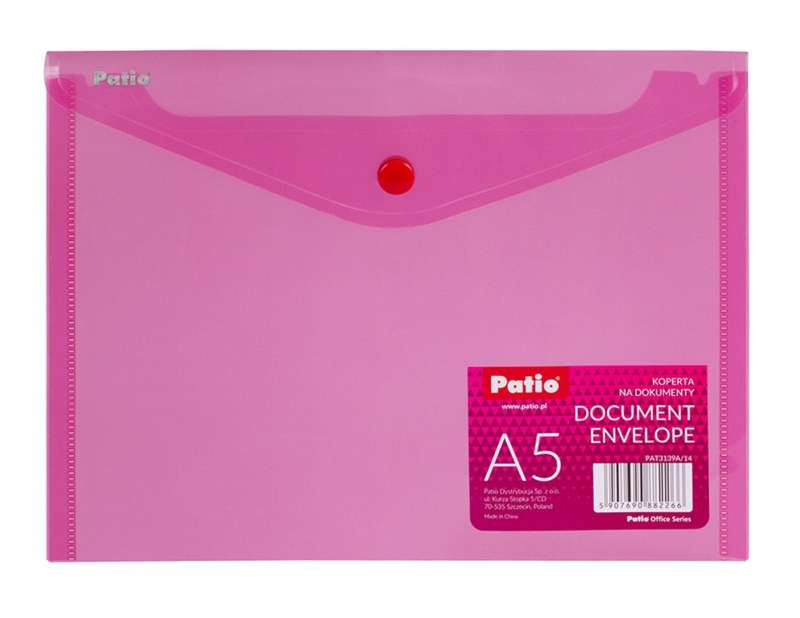 A5 Folder with Button PATIO Pink