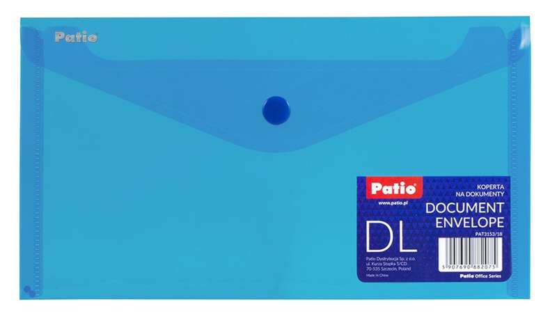 Ordner DL 125x225mm mit Druckknopf PATIO blau