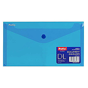 Folder DL 125x225mm with button PATIO blue
