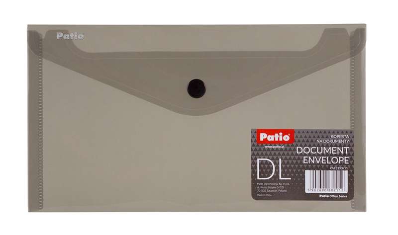 Mappe DL 125x225mm mit Knopf PATIO schwarz