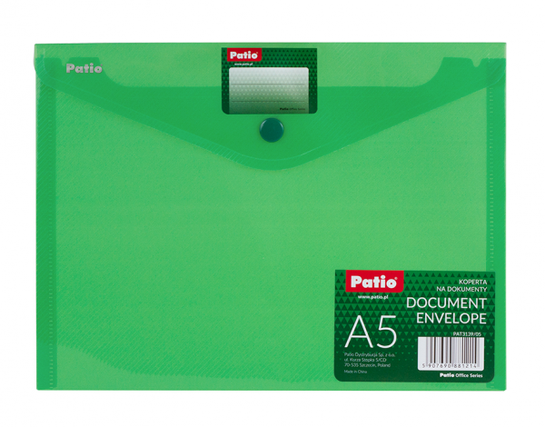 A5 Folder with Button PATIO Bright Green