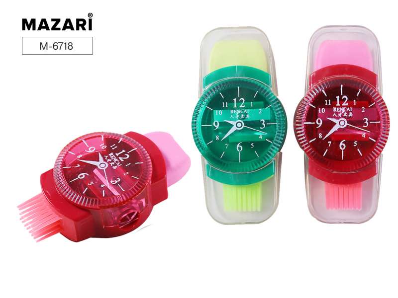 Temperówka plastikowa, z gumką, WATCH, 1 otwór