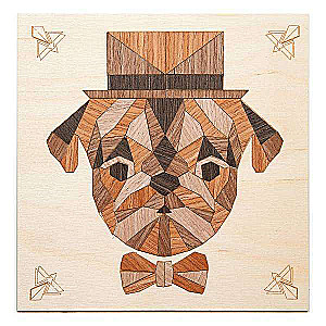 Picture on Wood - Lord Dog, 20x20cm