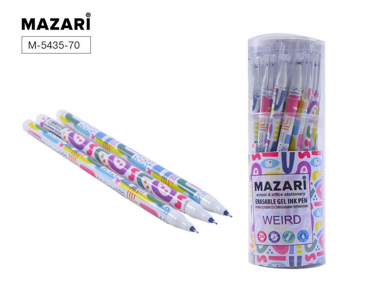Długopis żelowy z tuszem zmazywalnym - Weird, niebieski, w asortymencie