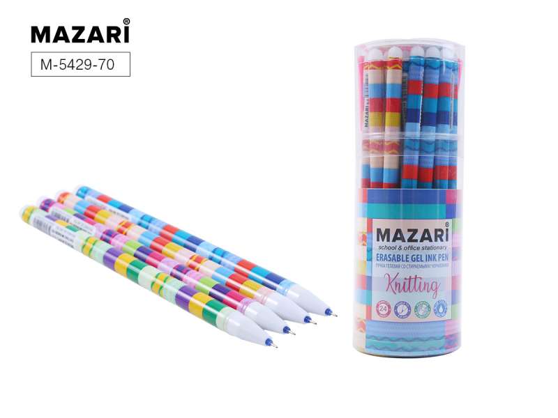 Długopis żelowy z wymazywalnym tuszem KNITTING, NIEBIESKI