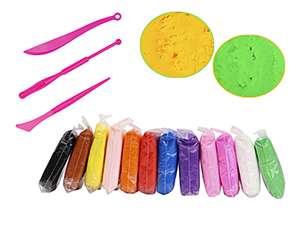 Viegls plastilīns, 12 krāsas, 3 rīki