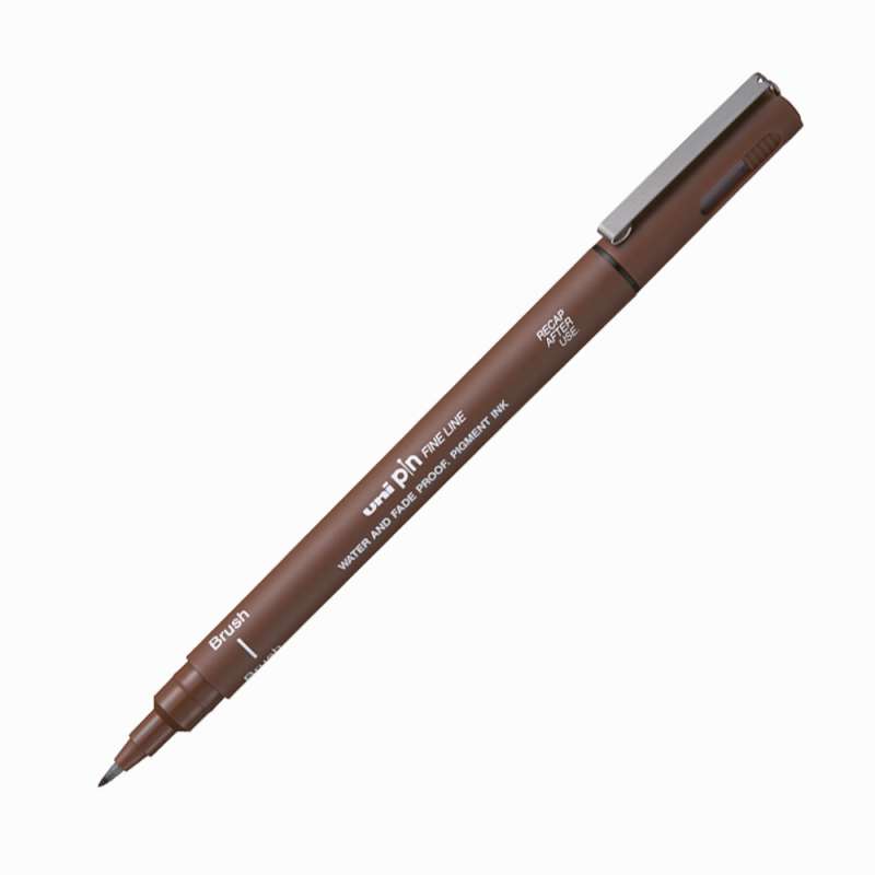 Marker-Liner UNI PIN Bold&Brush, brązowy