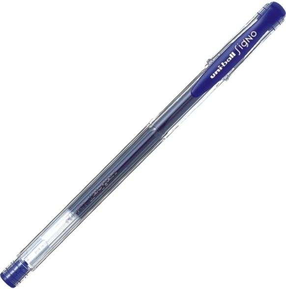 Długopis żelowy niebieski 0,5mm Uni-Ball Signo Micro przezroczysta obudowa