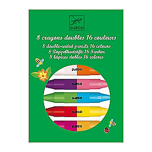 Colored Double Crayons (8 pieces, 16 colors)
