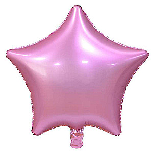 Balon foliowy - Różowa gwiazda, matowa