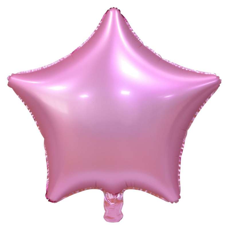 Fooliumballoon - Roosa täheke, matt