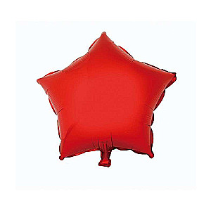 Balon foliowy 18 gwiazdek, czerwony