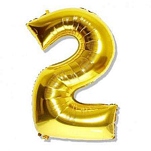 Fooliumi ballon 45 Number 2, kuldne