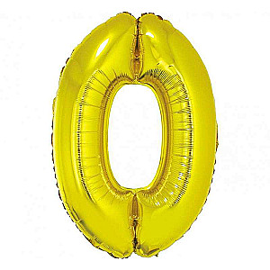 Fooliumballoon Digit 0 /kuld/,92cm