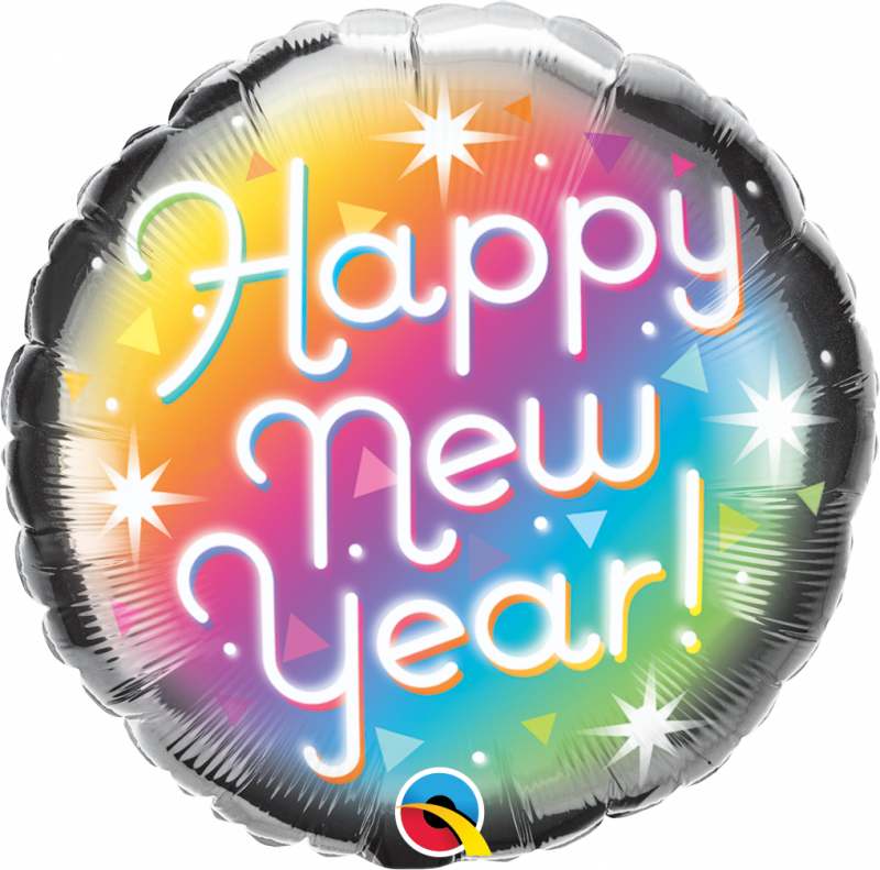 Foolium balloon 18 Happy New Year!, vikerkaar