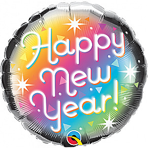Foolium balloon 18 Happy New Year!, vikerkaar