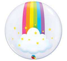 Fooliumballoon 24 Bubble Vikerkaares pilvedes