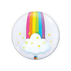 Fooliumballoon 24 Bubble Vikerkaares pilvedes
