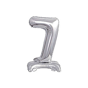Folijas balons 38cm., Nr 7, sudrabs