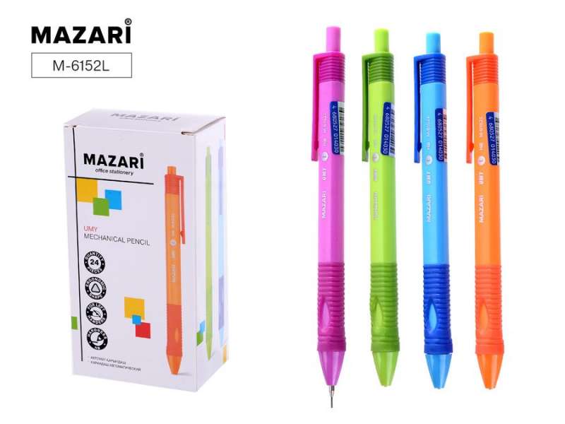 Automatischer Bleistift mit schwarzem Graphit, UMY, für Linkshänder