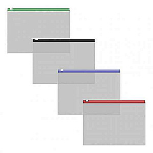 Zip bag plastic ErichKrause Fizzy Clear with colored zipper, C6, assorted