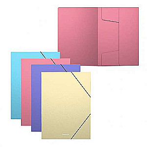 Rubber Band Folder for Notebooks, Plastic ErichKrause Matt Pastel, A5+ Assorted