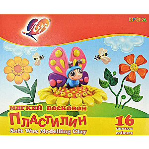 KROHA LUCH Plasticine with a Stak, 16 Colors 240g
