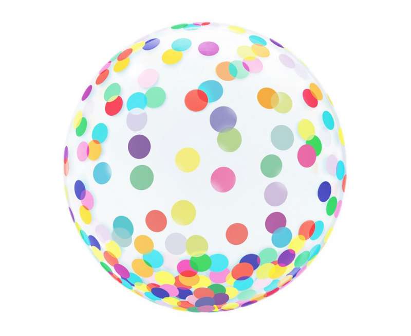 Foolium-balloon 18Konfetti (värviline)
