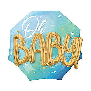Foil balloon 3D 76x71cm Blue Baby Boy