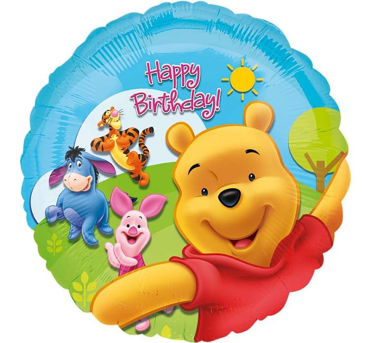 Fooliumkuul 18 Pooh and Friends Sunny BDAY