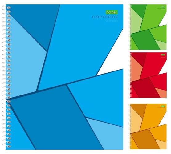 Bloks 96l A5 kvadrātā uz spirāles sērija Color Line