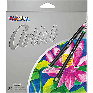 Kredki kolorowe. 24 kolory. Artysta COLORINO