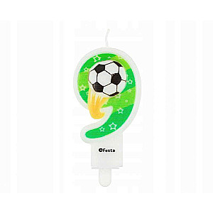 Svece tortam "Futbolists Nr.9" 7,8 cm