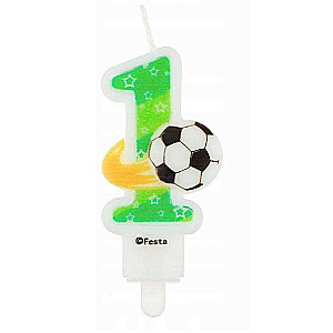 Svečs tortam "Futbolists Nr.1" 7,8 cm