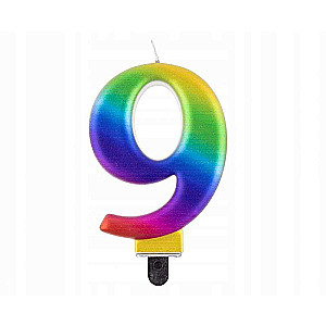 Svece tortam B&C "9" Galaxy 8,0 cm