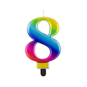 Svece tortam B&C "8" Galaxy 8,0 cm