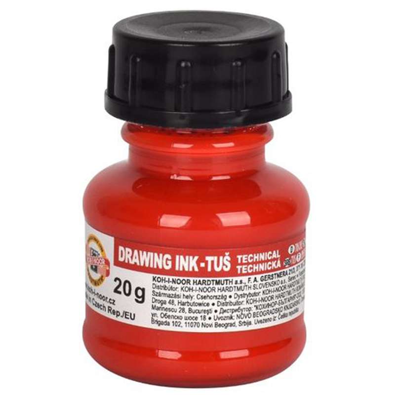 Czerwona farba, 20ml, KOH-I-NOOR