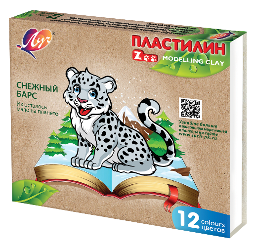 Plastilīns LUCH ZOO 12 krāsas