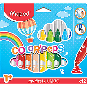 MAPED Color Peps Markers 12 colors, Maxi