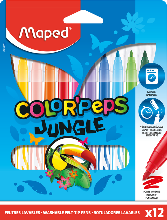 Flomāsteri MAPED Jungle, 12 krāsas