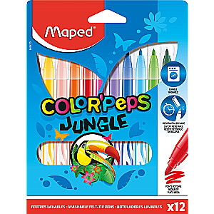 Flomāsteri MAPED Jungle, 12 krāsas