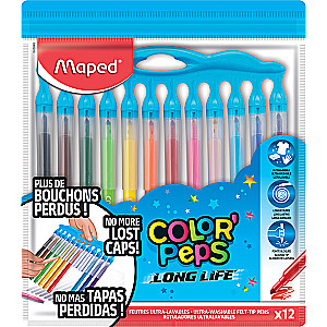 MAPED LongLife Innovation Markers 12 Colors 3.6mm