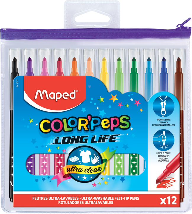 Flomāsteri Color Peps, 12 krāsas