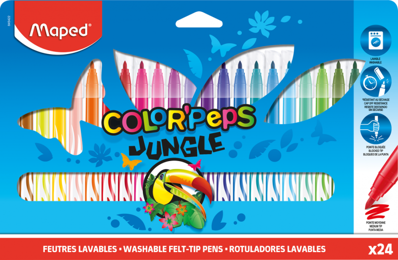 Flomāsteri MAPED Jungle, 24 krāsas